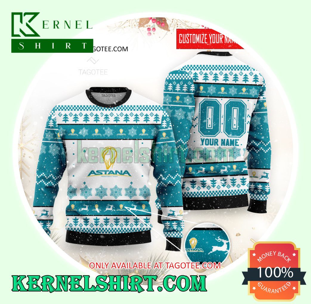 Astana Logo Xmas Knit Sweaters