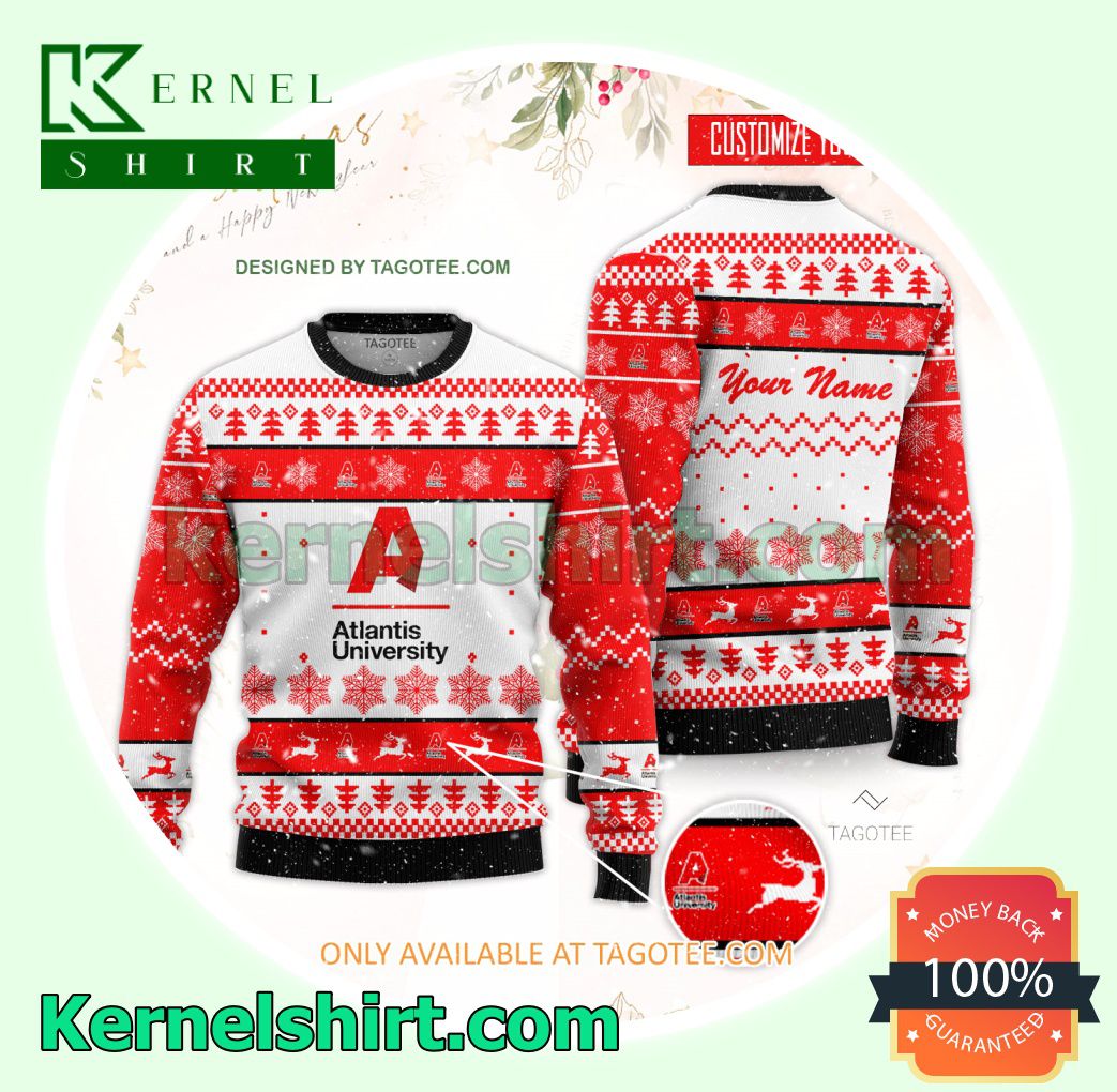 Atlantis University Logo Xmas Knit Jumper Sweaters