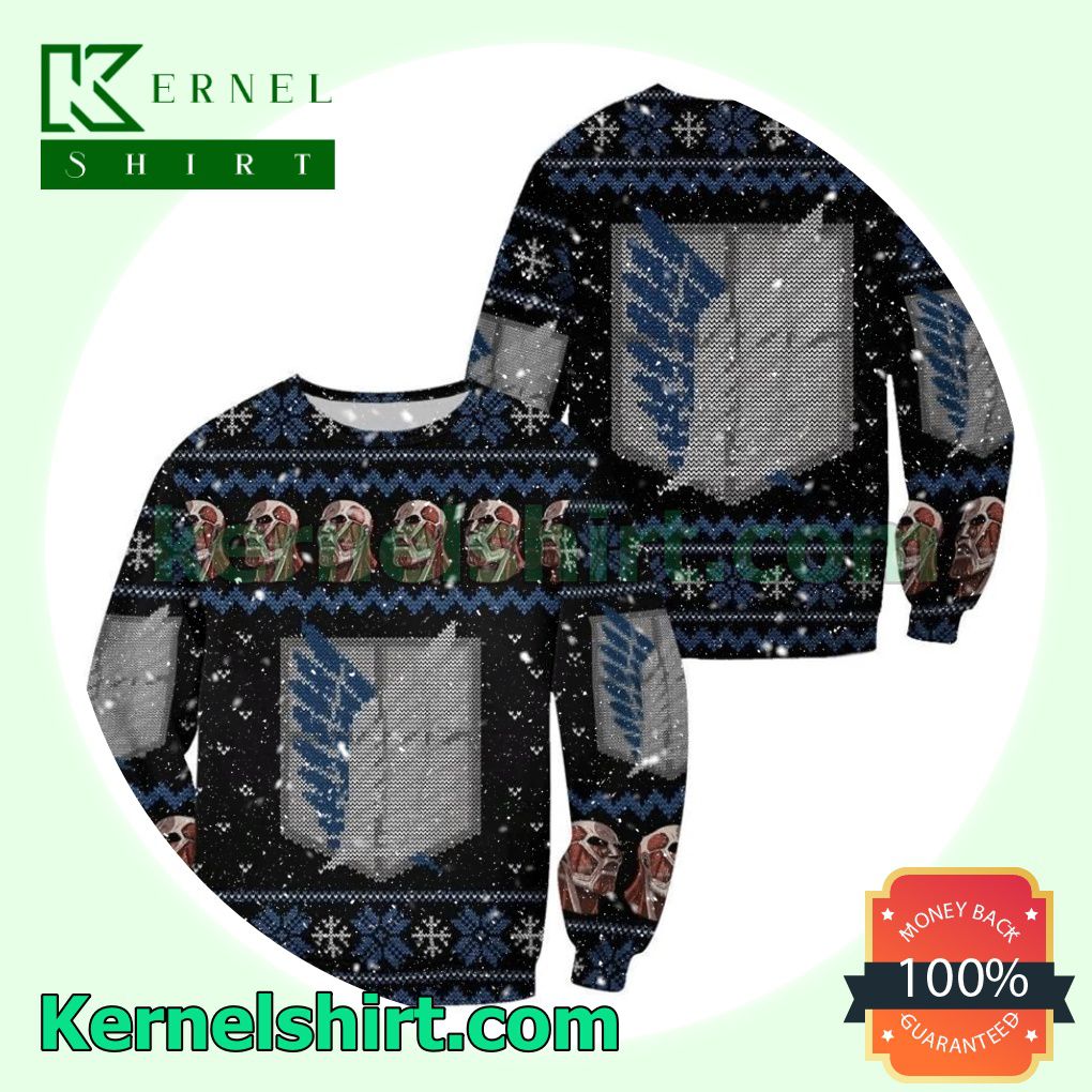 Attack On Titan Scout Manga Anime Xmas Knitted Sweaters