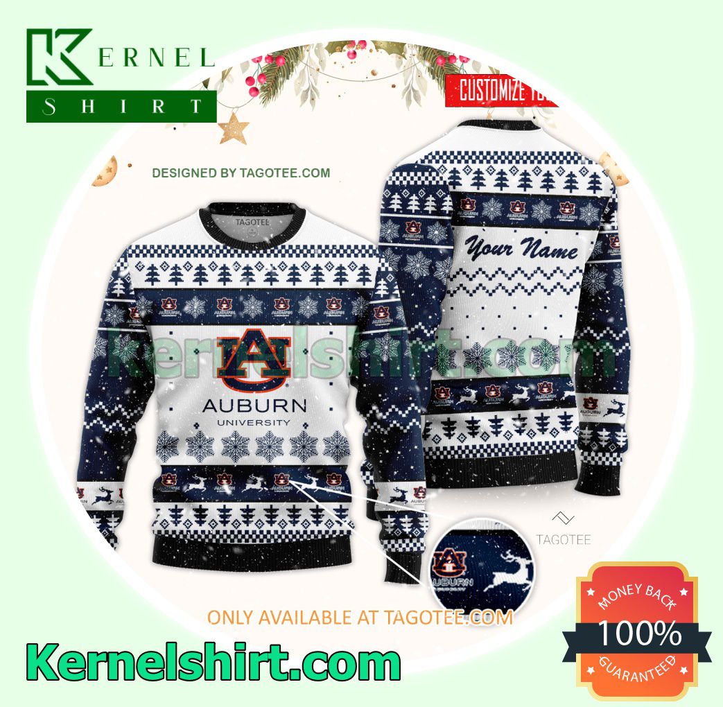 Auburn University Logo Xmas Knit Jumper Sweaters