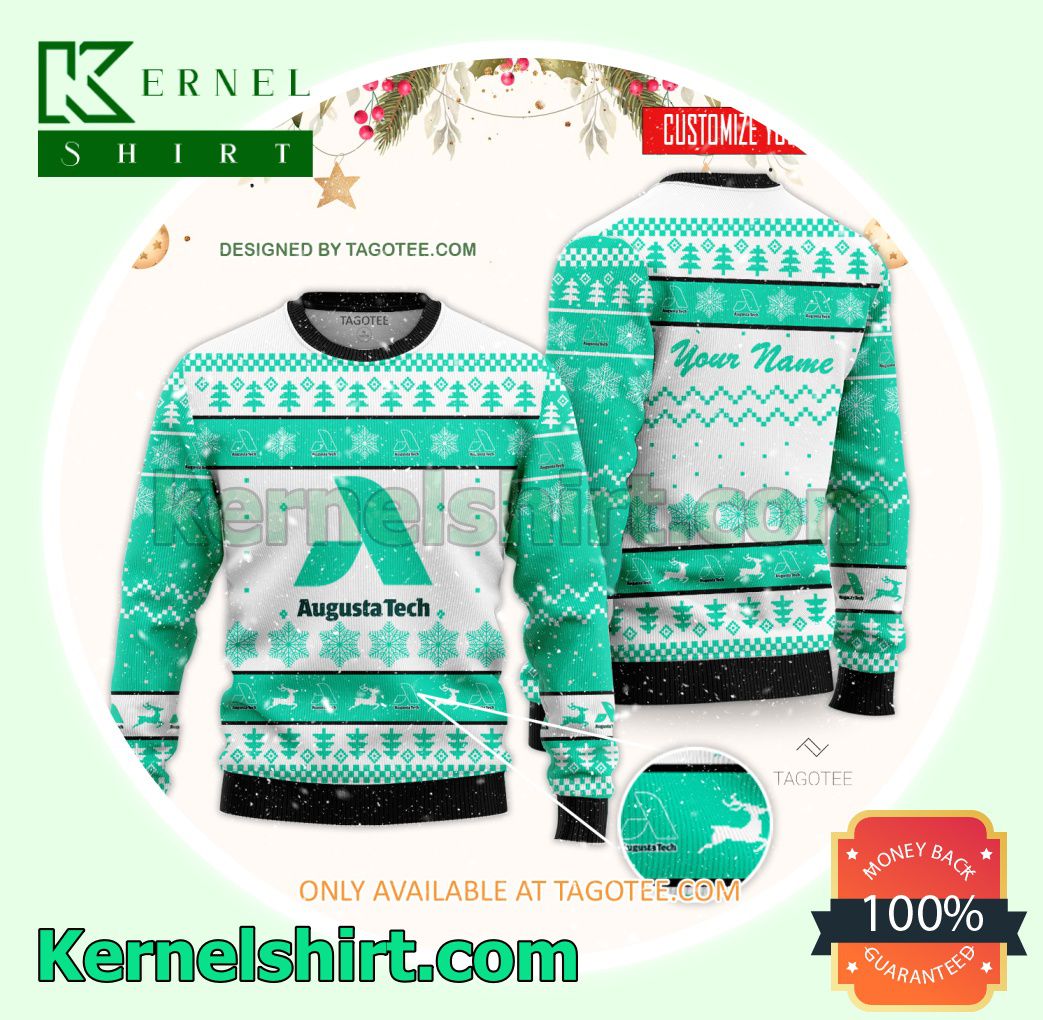 Augusta Technical College Logo Xmas Knit Jumper Sweaters