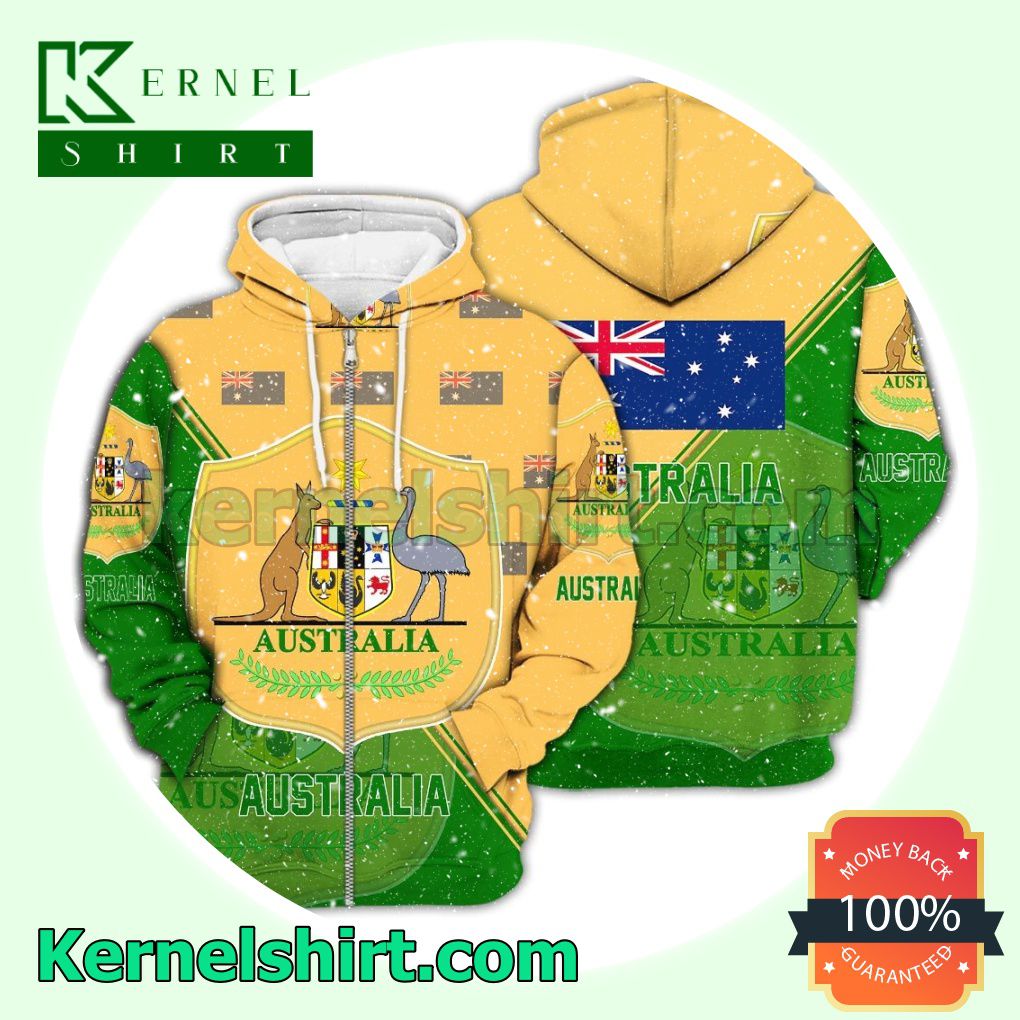 Australia National Logo Soccer Fan Hawaiian Shirt Sweatshirt a