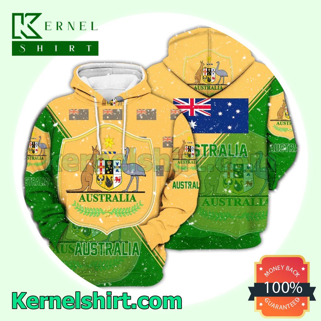 Australia National Logo Soccer Fan Hawaiian Shirt Sweatshirt