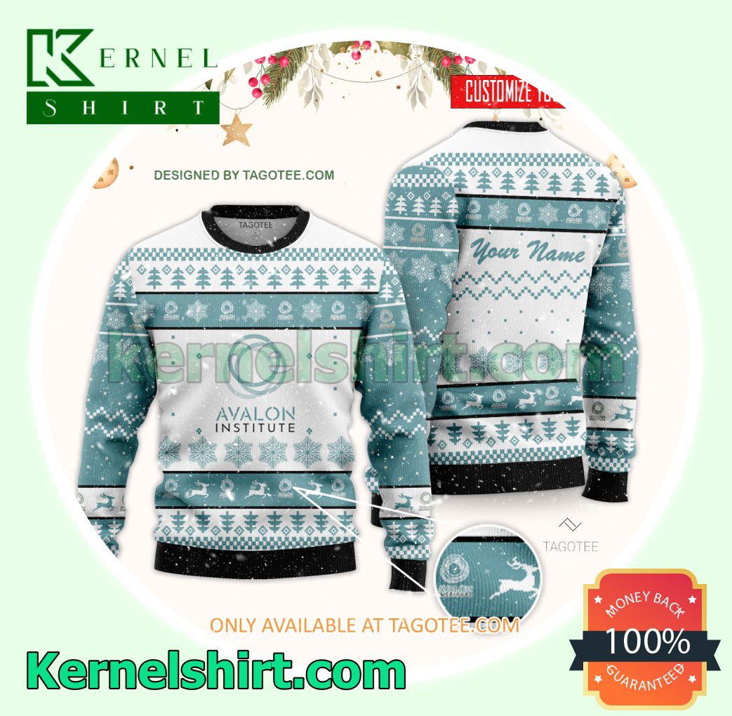 Avalon Institute-Aurora Logo Xmas Knit Jumper Sweaters