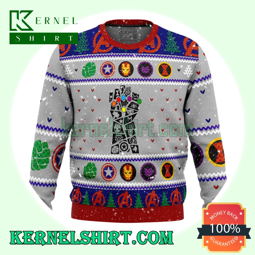 Avengers Thanos Gauntlet Marvel Knitting Christmas Sweatshirts