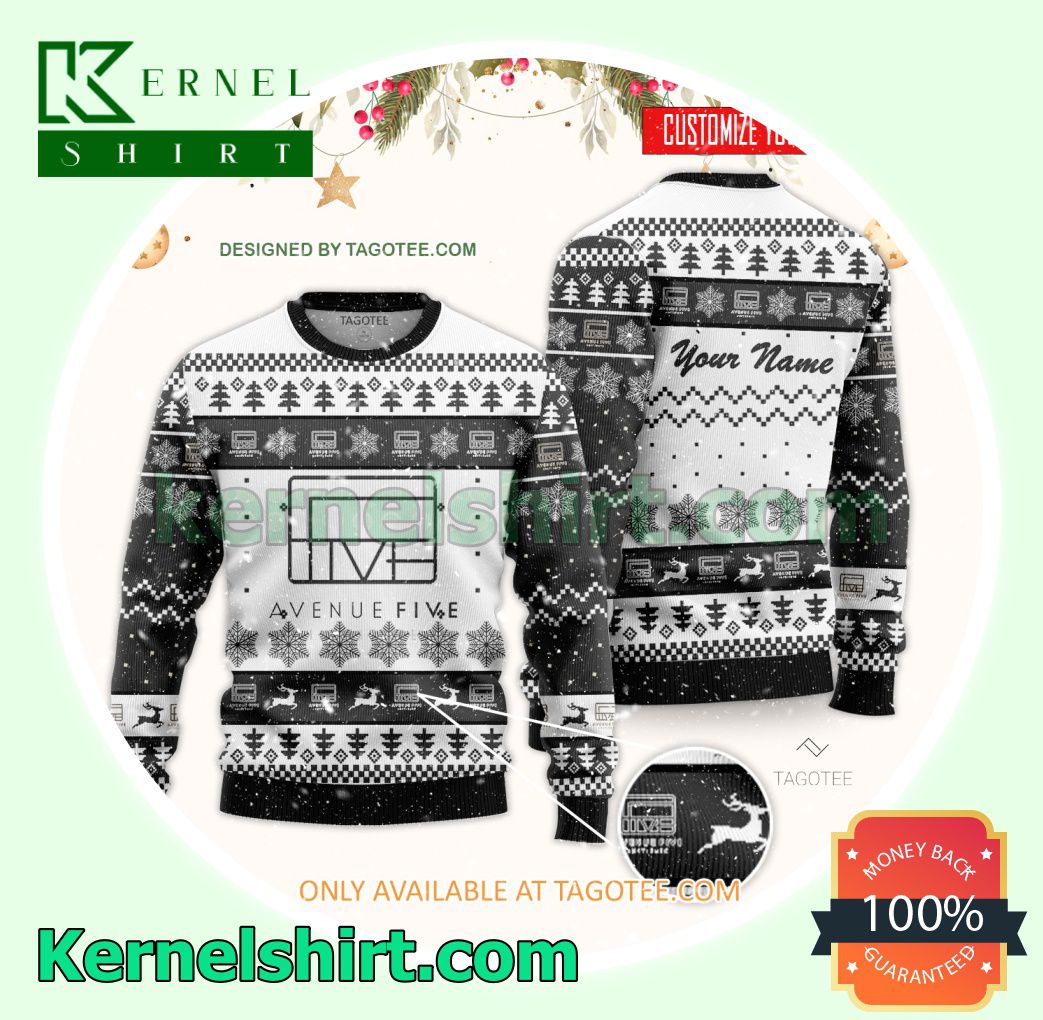 Avenue Five Institute Logo Xmas Knit Jumper Sweaters