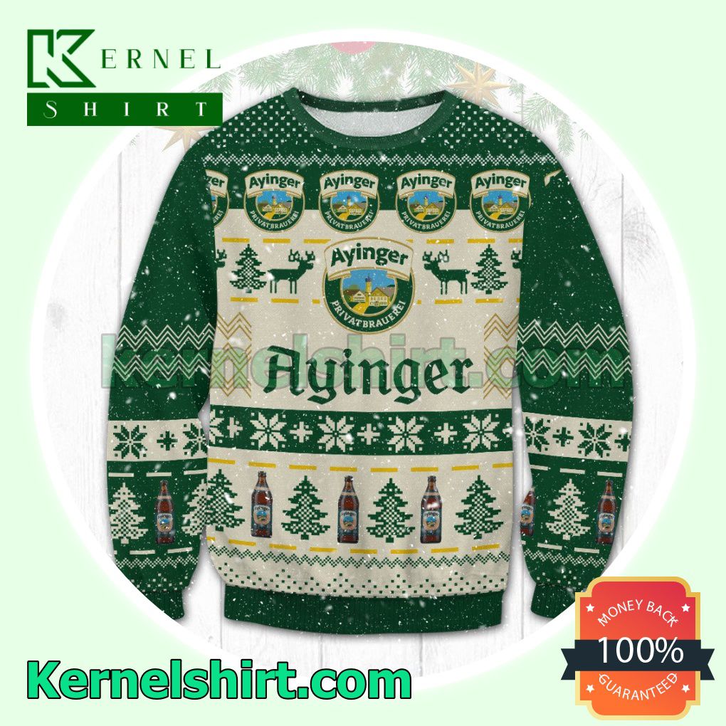 Ayinger Beer Brewery Privatbrauerei Knitted Christmas Sweatshirts