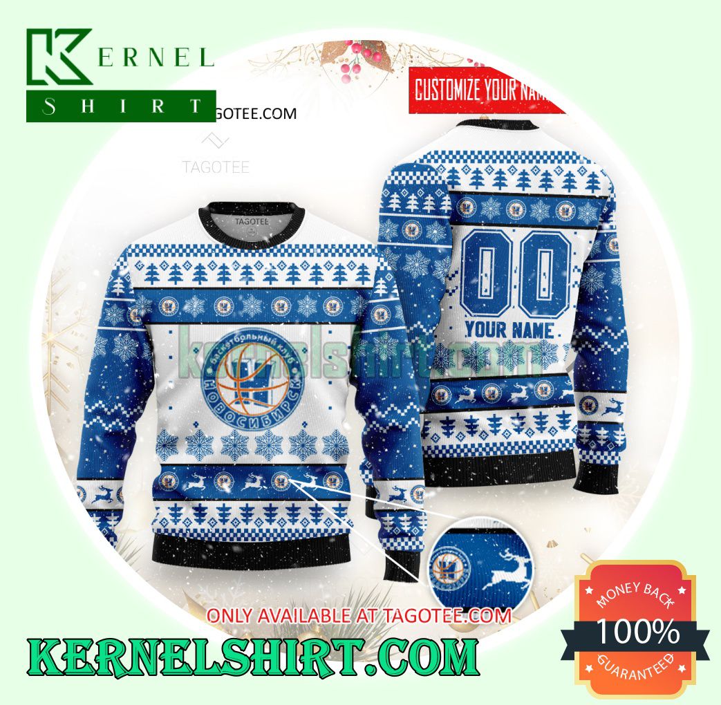 BC Novosibirsk Logo Xmas Knit Sweaters