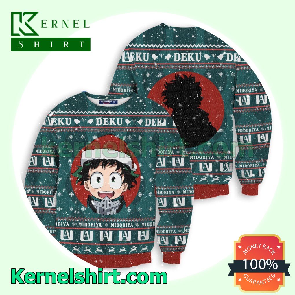 Baby Deku Izuku Midoriya My Hero Academia Manga Anime Knitted Christmas Jumper