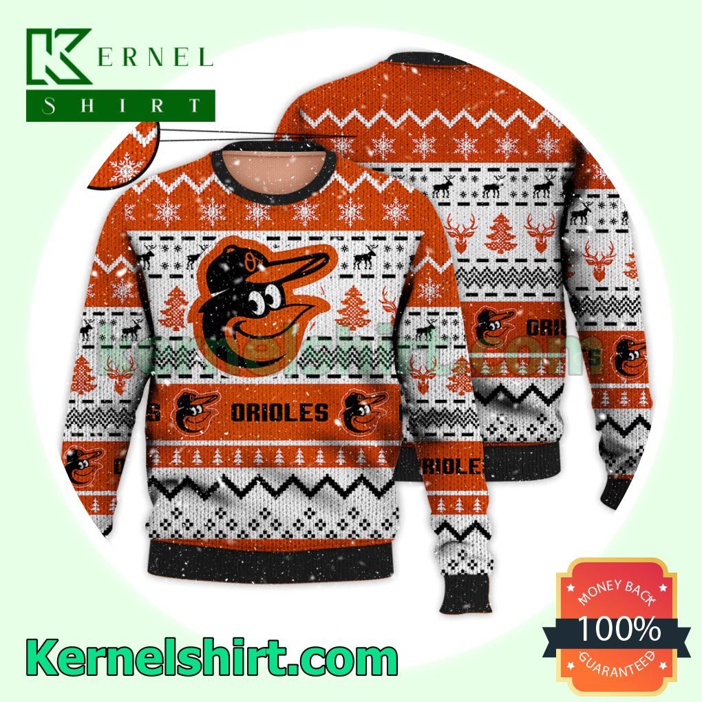 Baltimore Orioles MLB Funny Knitted Christmas Jumper