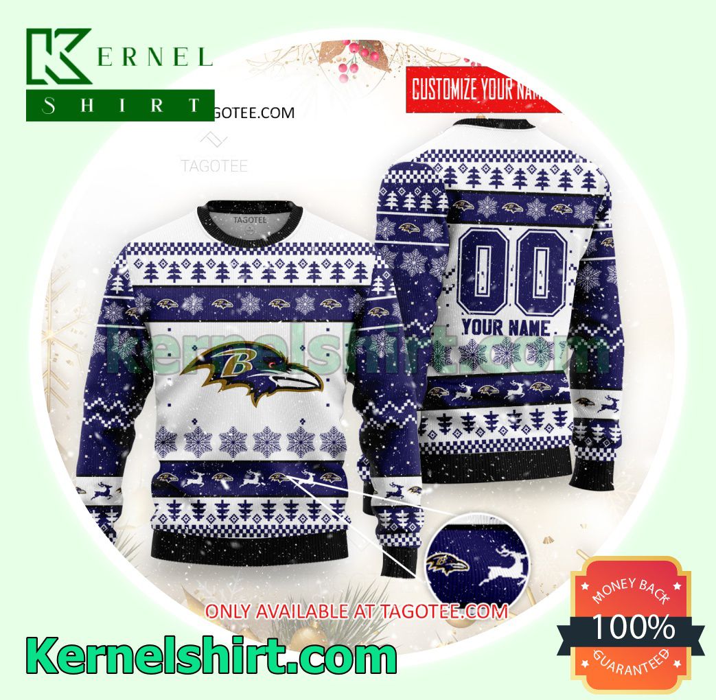 Baltimore Ravens Club Xmas Knit Sweaters
