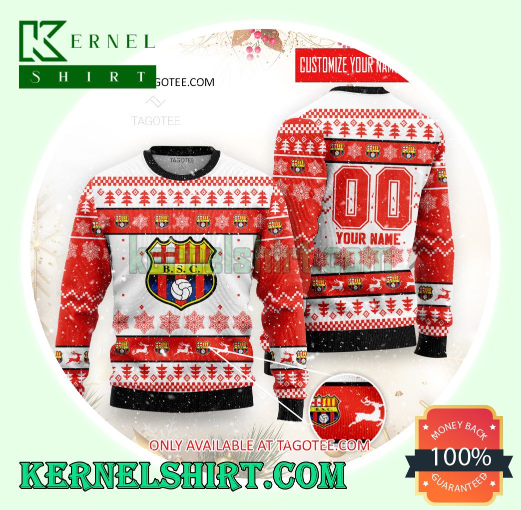 Barcelona SC Logo Xmas Knit Sweaters