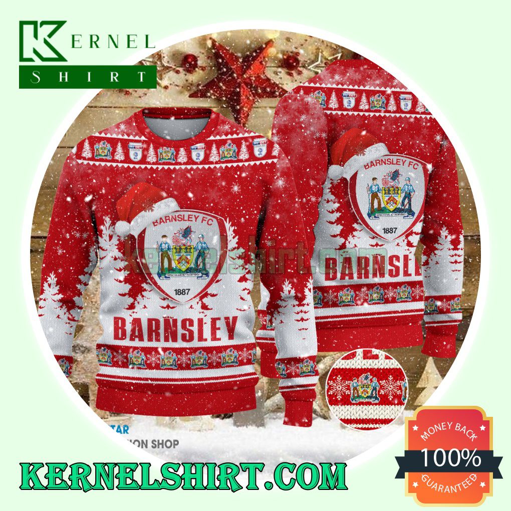 Barnsley F.C Club Santa Hat Xmas Knit Sweaters