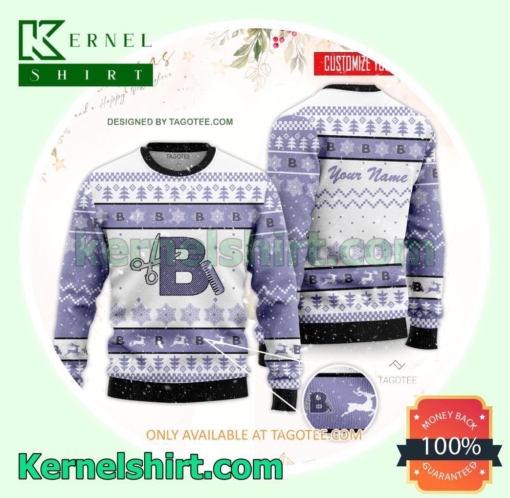 Bayshire Academy of Beauty Craft Inc Logo Xmas Knit Jumper Sweaters