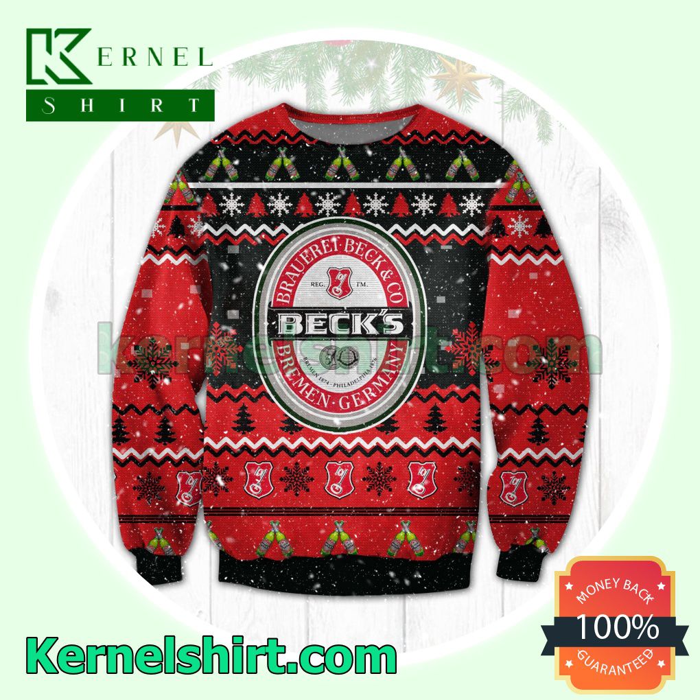 Beck's Beer Brauerel Beck & Co Knitted Christmas Sweatshirts