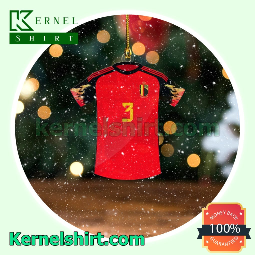 Belgium Team Jersey - Arthur Theate Fan Holiday Ornaments