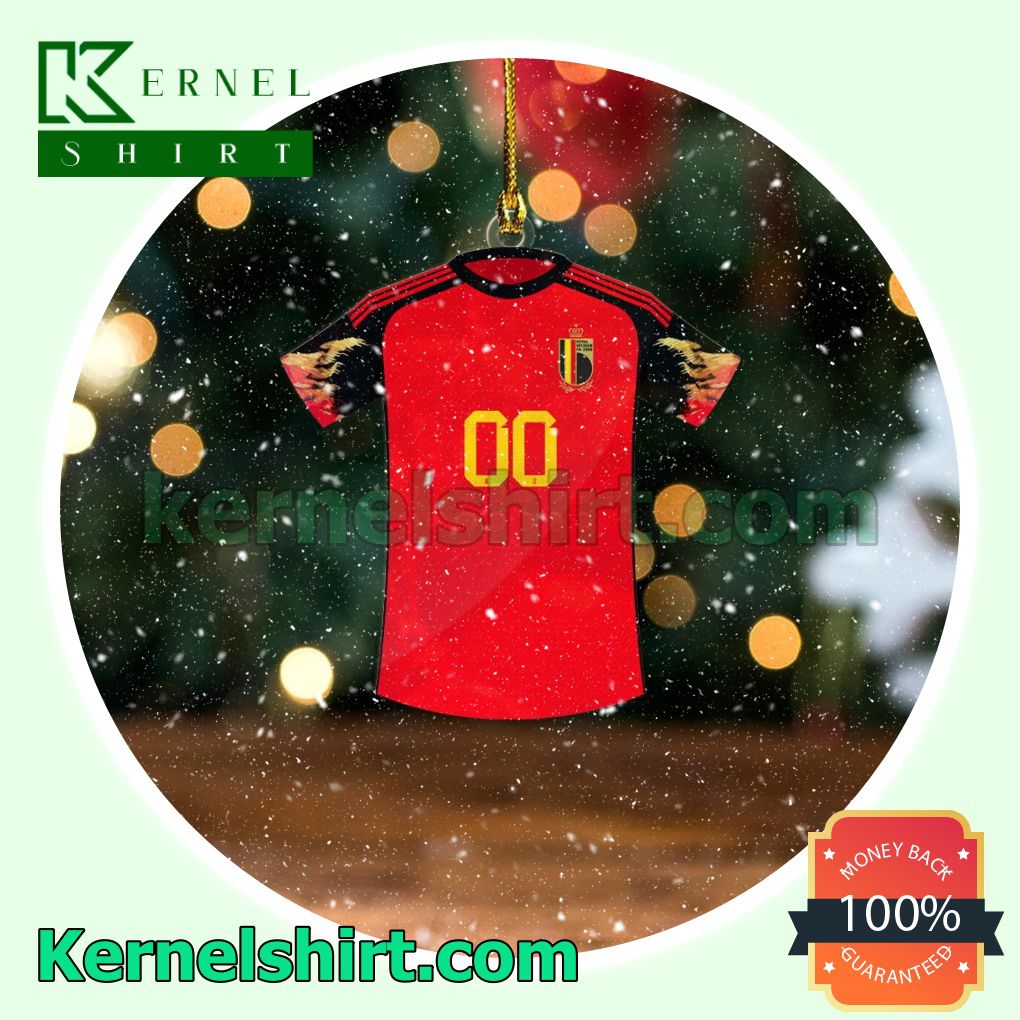 Belgium Team Jersey - Custom Name Fan Holiday Ornaments