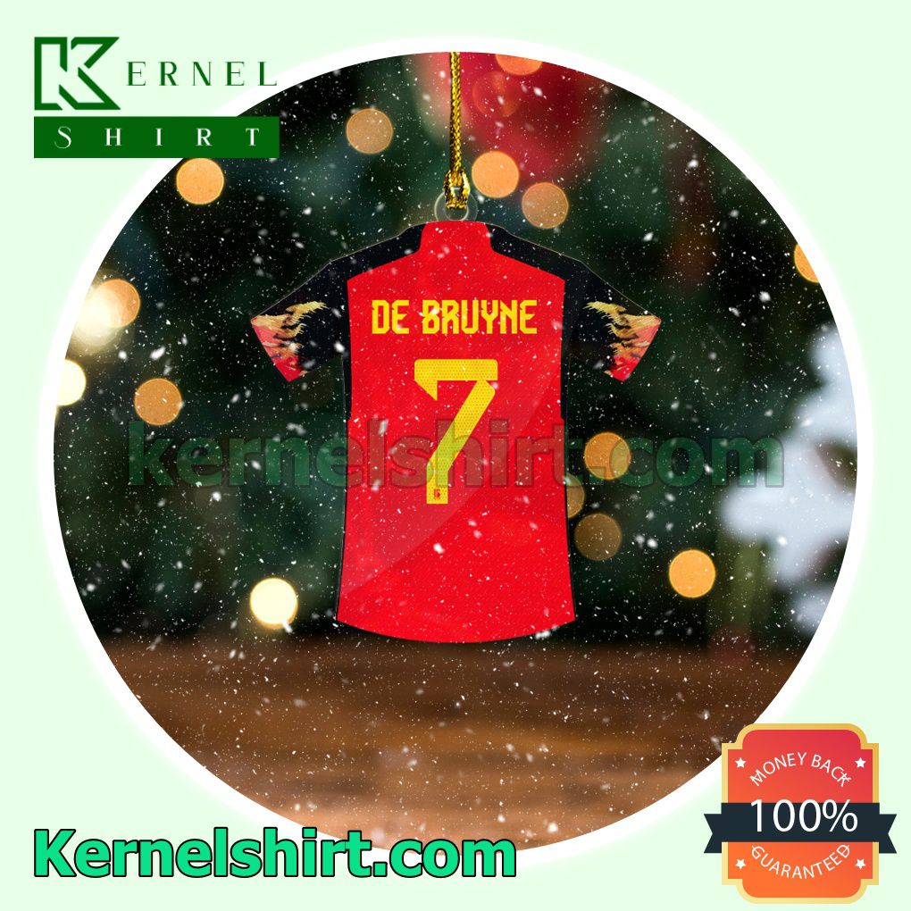 Belgium Team Jersey - Kevin De Bruyne Fan Holiday Ornaments a