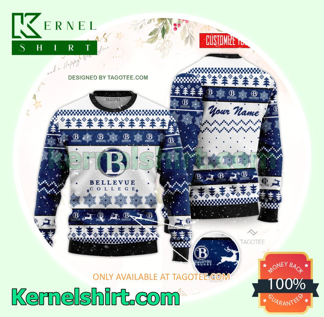Bellevue College Logo Xmas Knit Jumper Sweaters