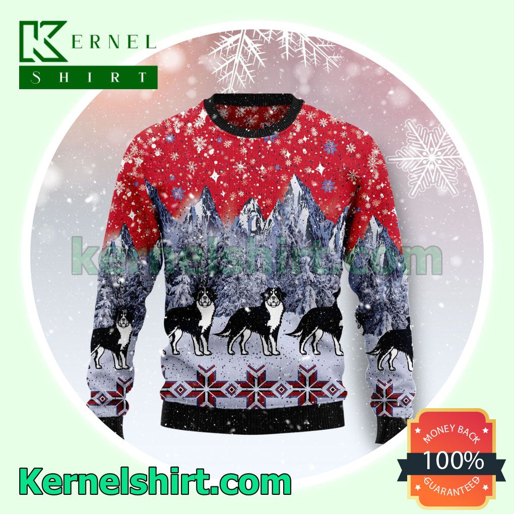 Bernese Mountain Dog Snow Xmas Christmas Sweatshirts