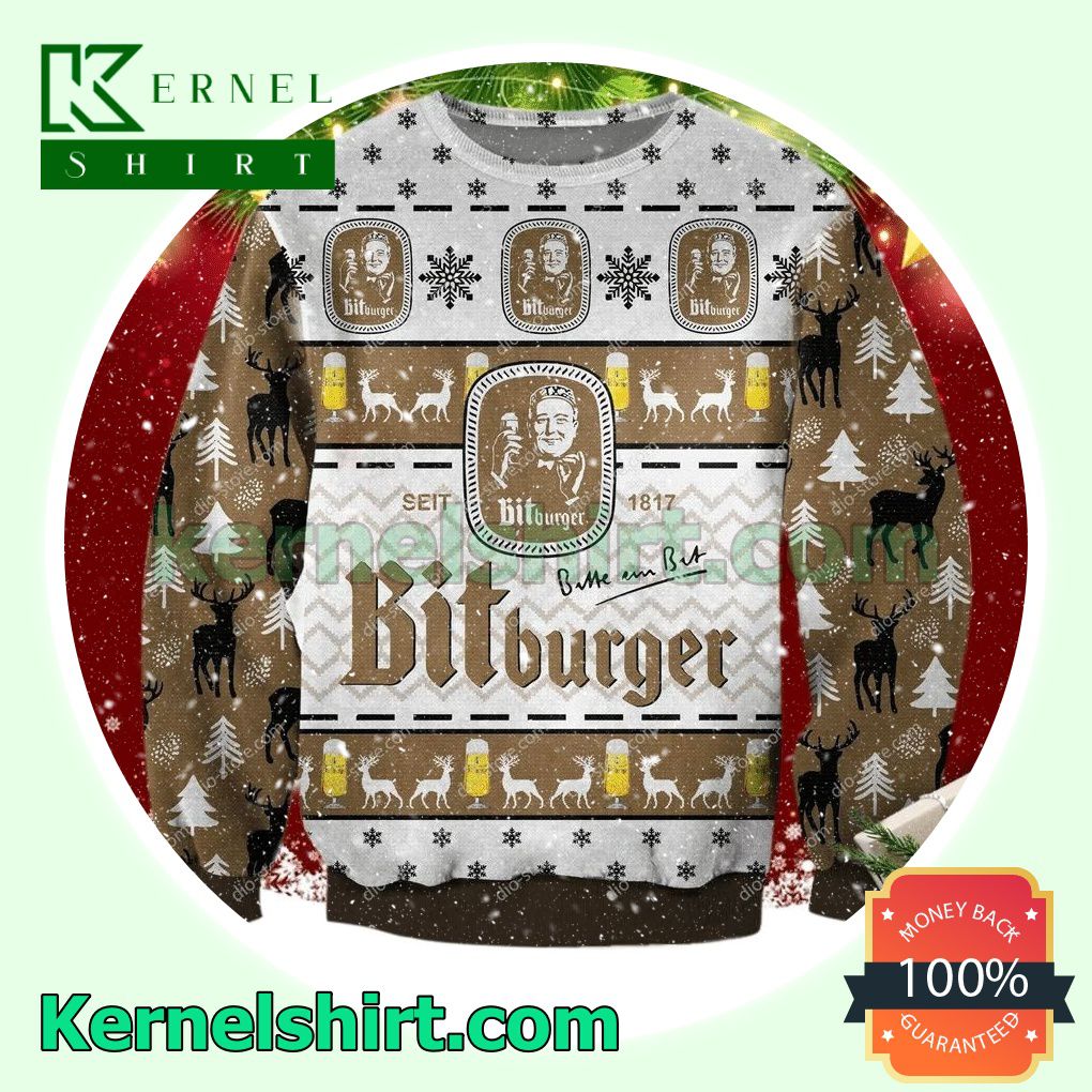 Bitburger Alcohol Premium Xmas Knitted Sweaters