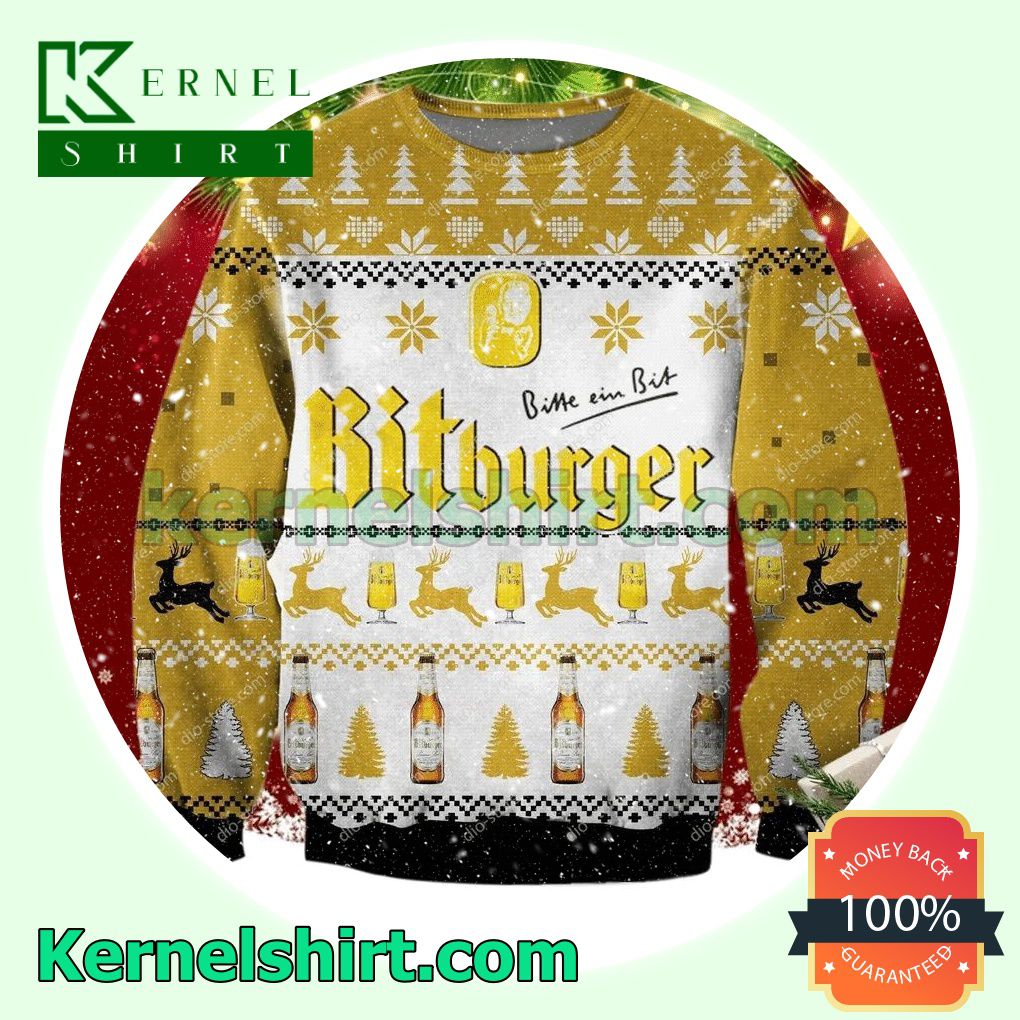 Bitburger Alcohol Xmas Knitted Sweaters