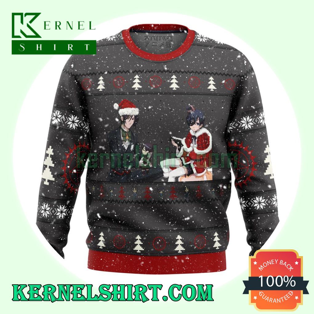 Black Butler Presents Premium Manga Anime Knitting Christmas Sweatshirts