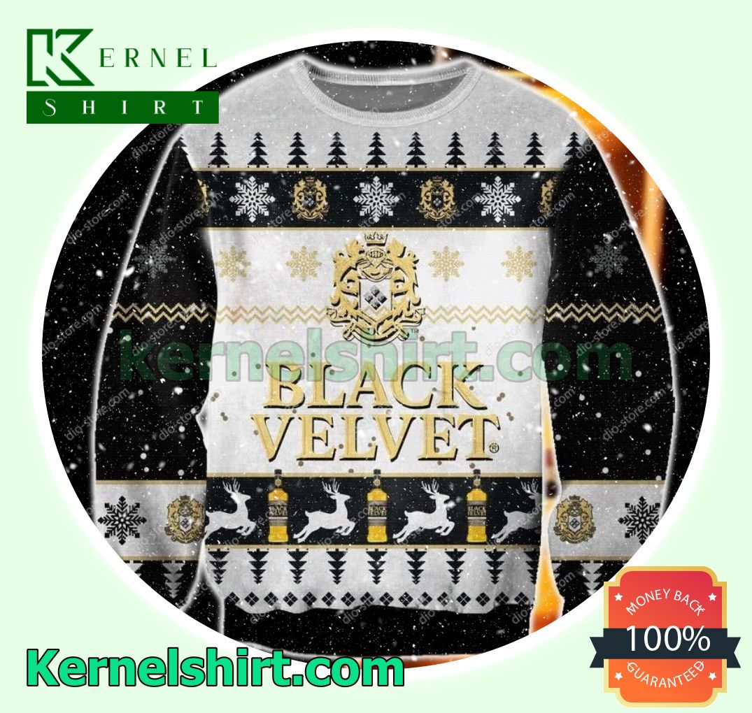 Black Velvet Whisky Knitted Christmas Sweatshirts