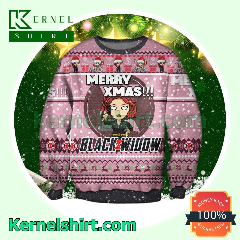 Black Widow The Avengers Marvel Xmas Knitted Sweaters