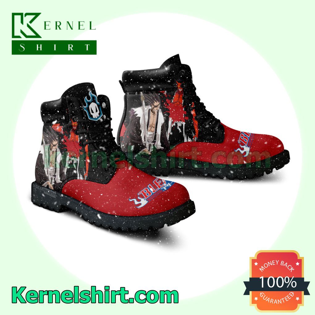 Bleach Kenpachi Zaraki Winter Leather Boots a
