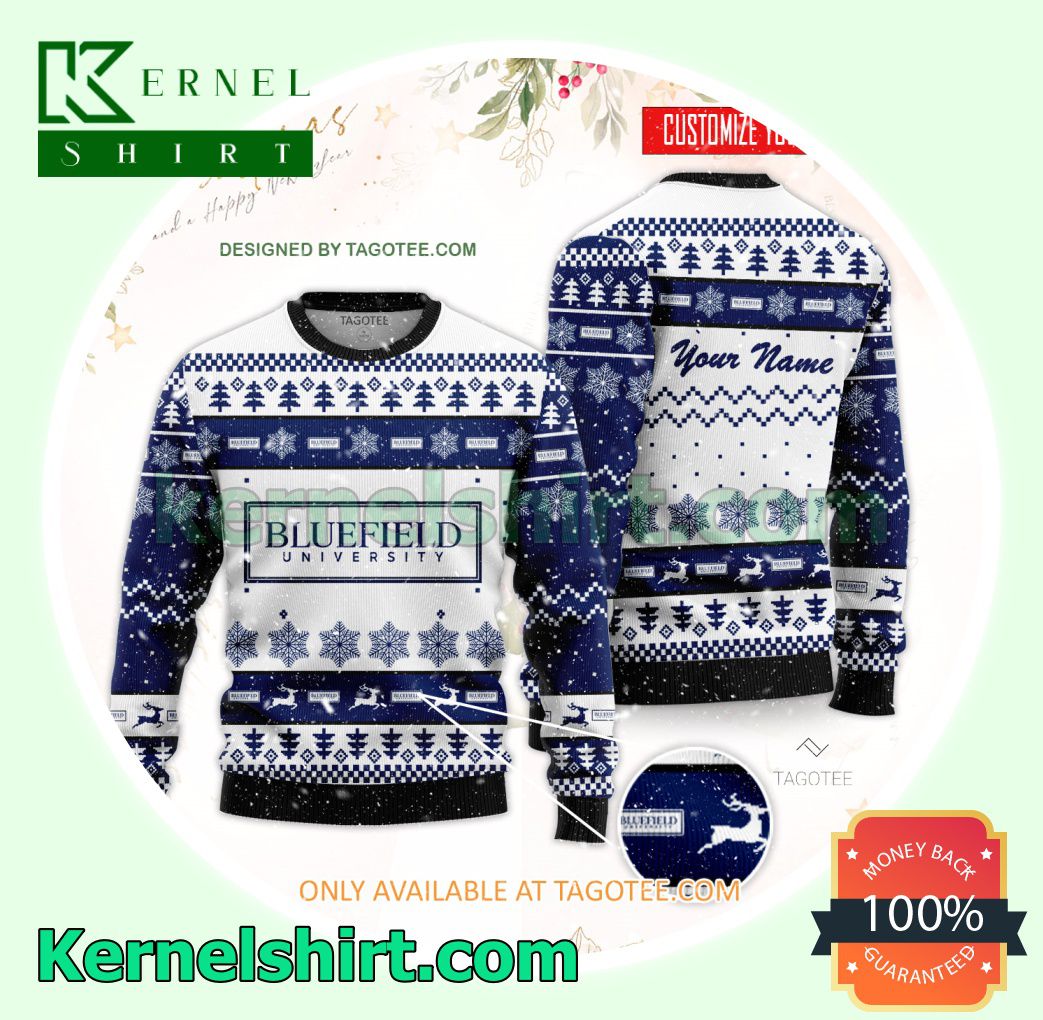 Bluefield University Logo Xmas Knit Jumper Sweaters