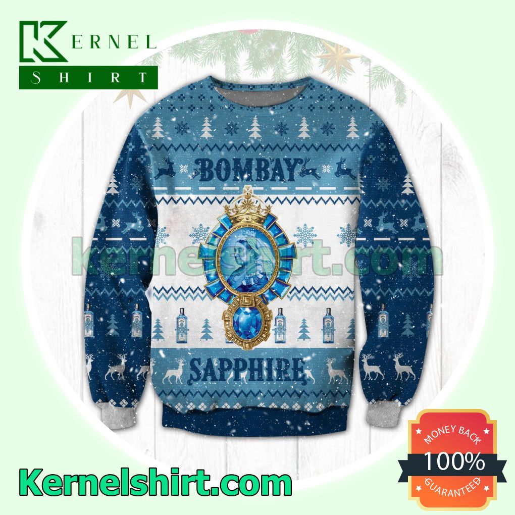 Bombay Sapphire Logo Knitted Christmas Sweatshirts