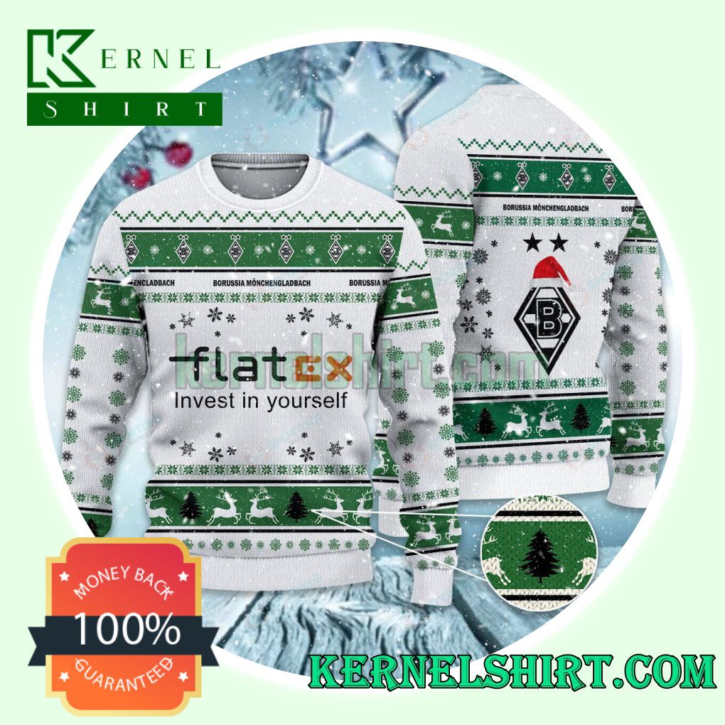 Borussia Monchengladbach Club Snowflake Xmas Knit Sweaters