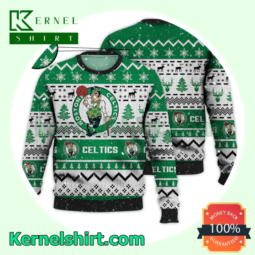 Boston Celtics NBA Funny Knitted Christmas Jumper