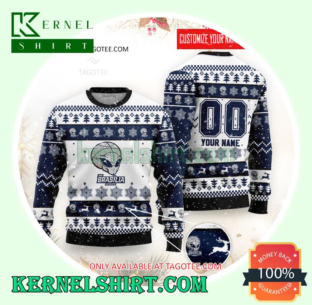 Brasilia Basquete Club Logo Xmas Knit Sweaters