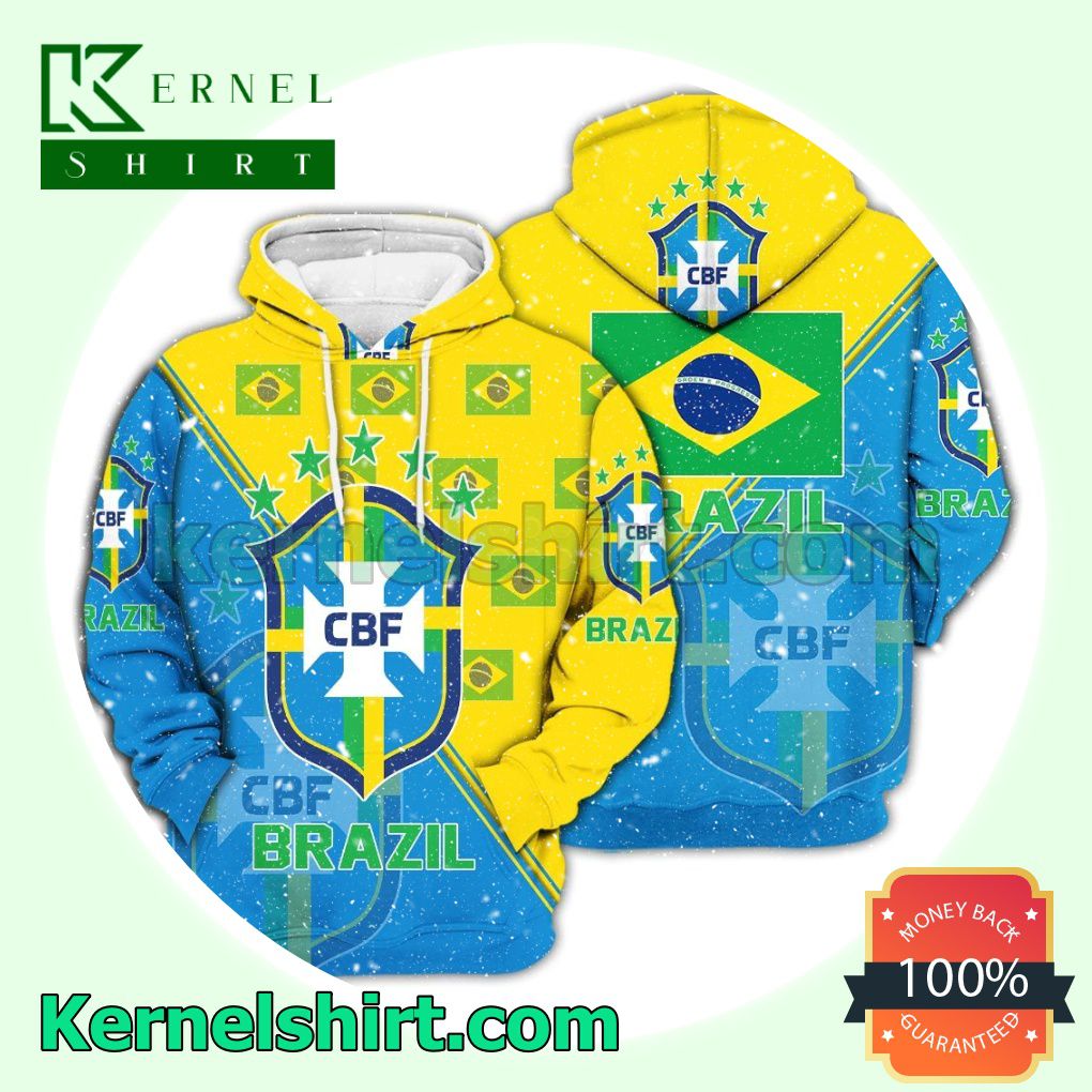 Brazil National Logo Soccer Fan Hawaiian Shirt Sweatshirt