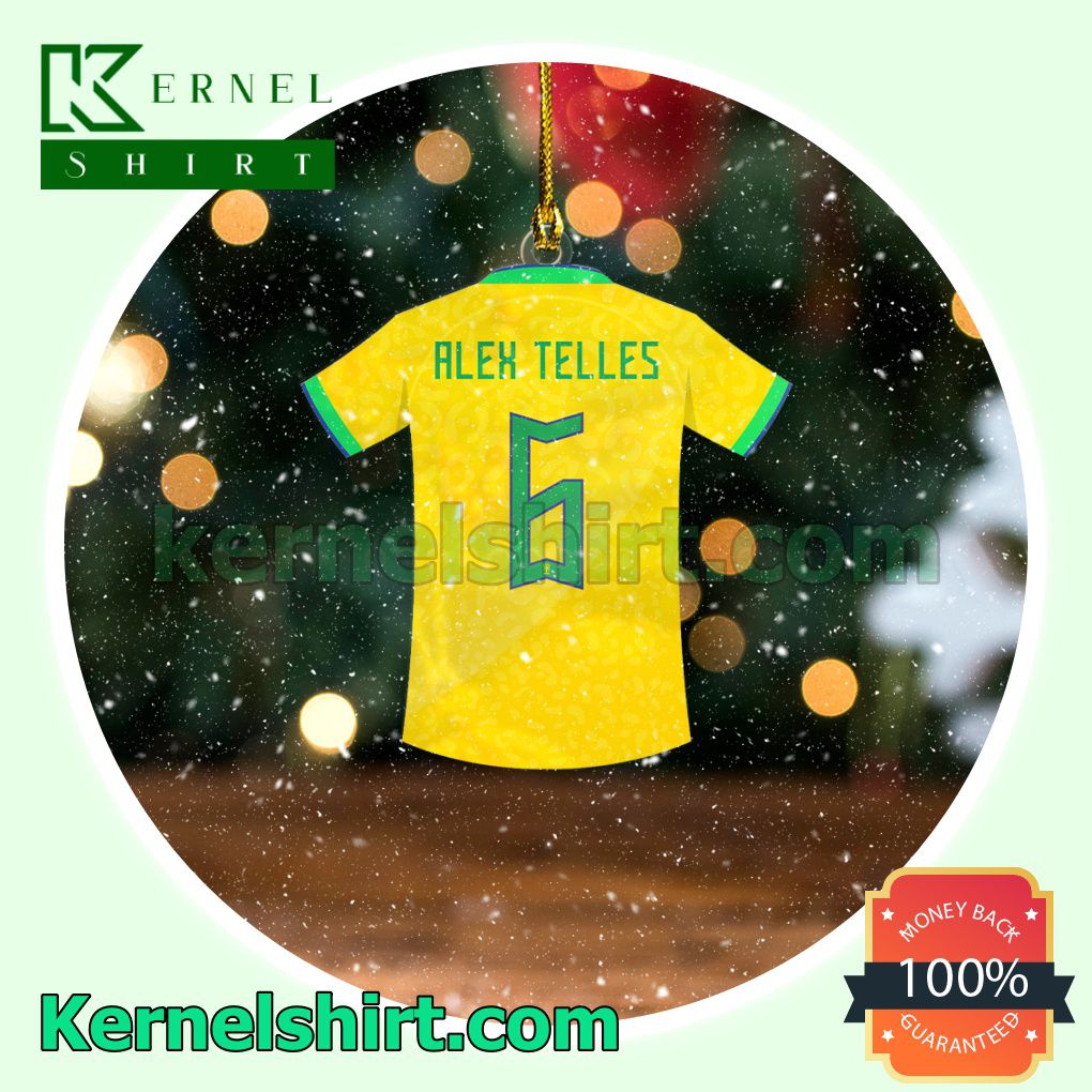 Brazil Team Jersey - Alex Telles Fan Holiday Ornaments a