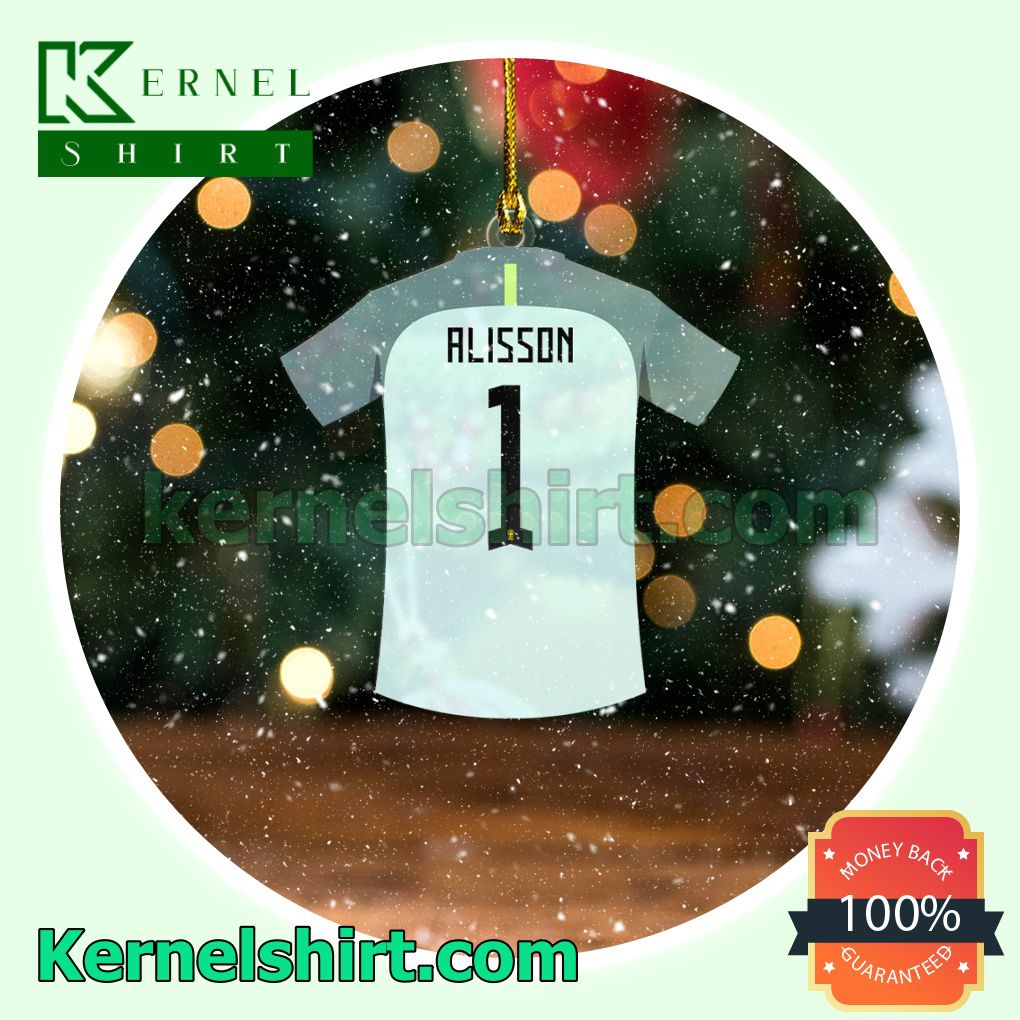 Brazil Team Jersey - Alisson Fan Holiday Ornaments a