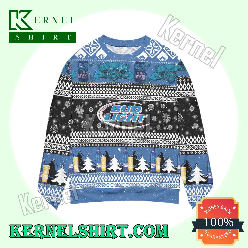 Bud Light Snowflakes Knitted Christmas Sweatshirts