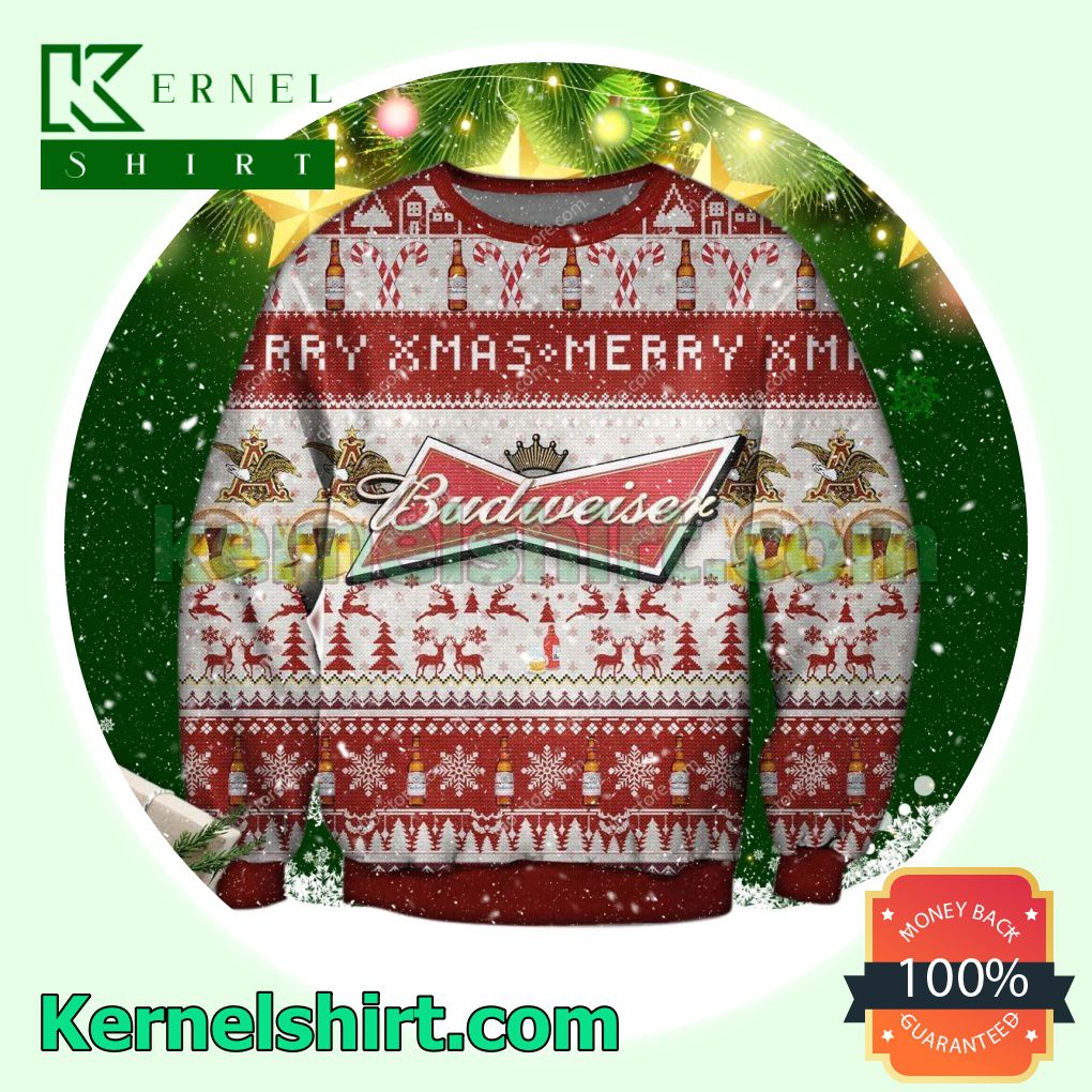 Budweiser Beer Merry Xmas Xmas Knitted Sweaters