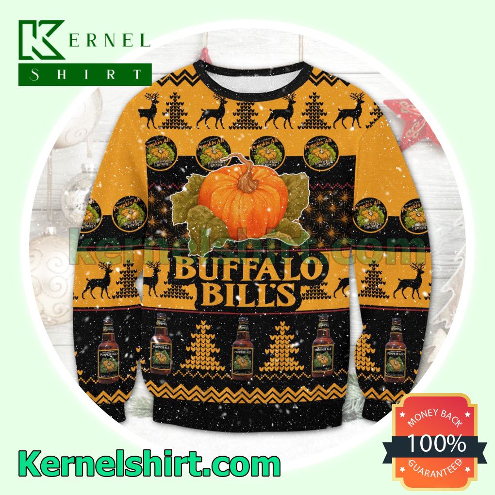Buffalo Bill's Brewery America's Original Pumpkin Ale Knitted Christmas Sweatshirts