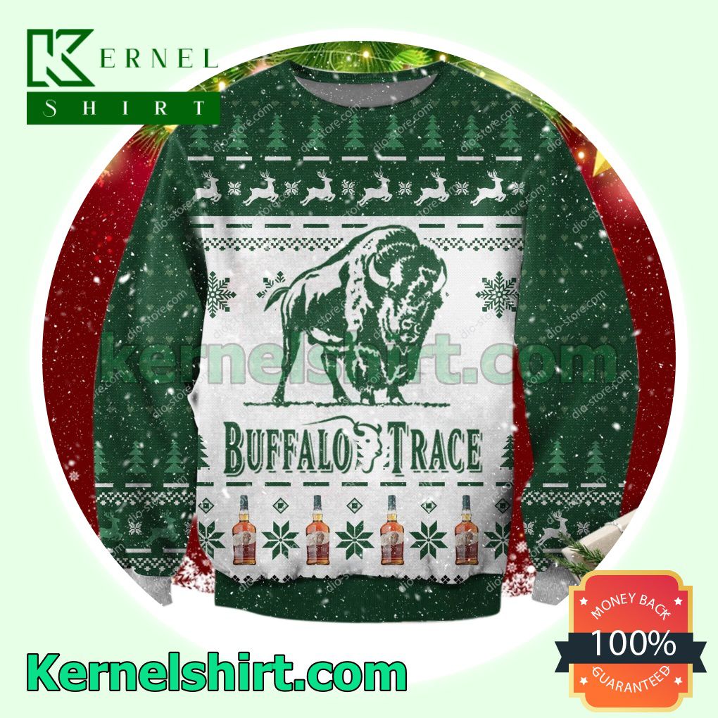 Buffalo Trace Kentucky Straight Bourbon Whiskey Knitted Christmas Jumper