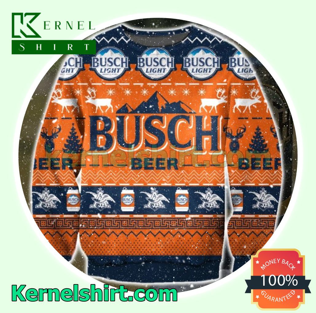 Busch Light Beer Knitted Christmas Sweatshirts