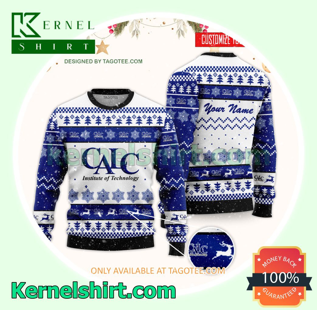 CALC Institute of Technology Logo Xmas Knit Jumper Sweaters