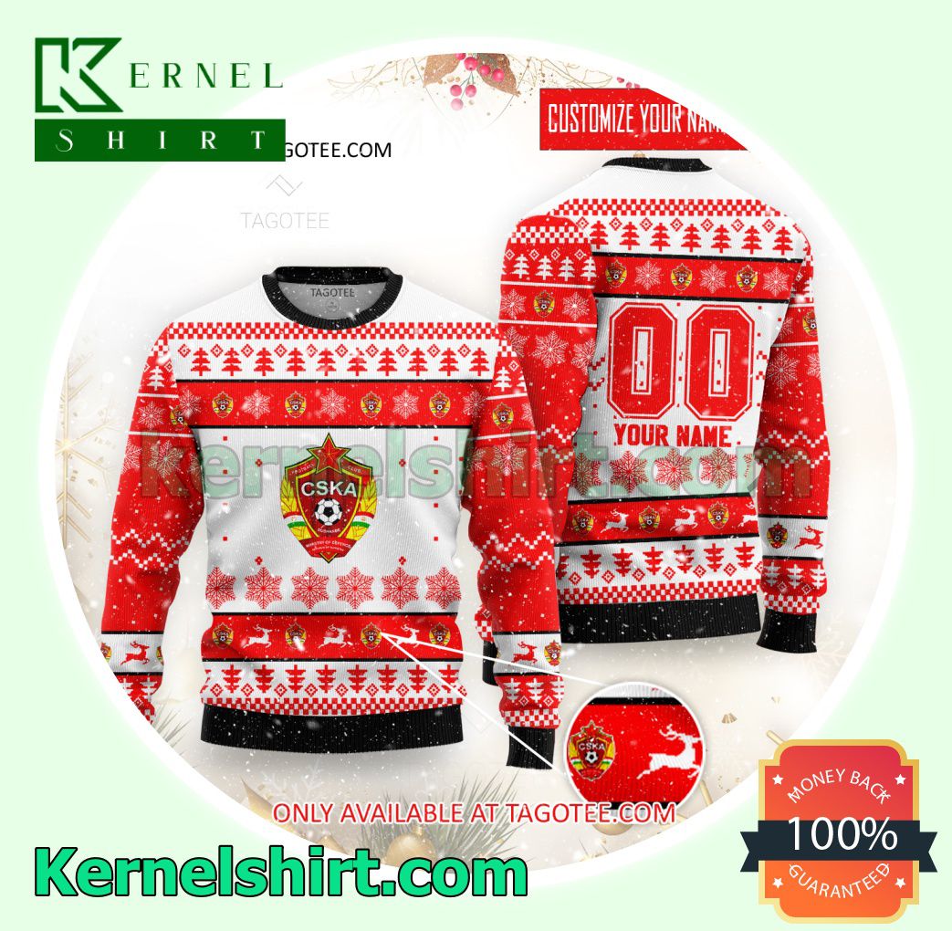 CSKA Pomir Dushanbe Logo Xmas Knit Sweaters