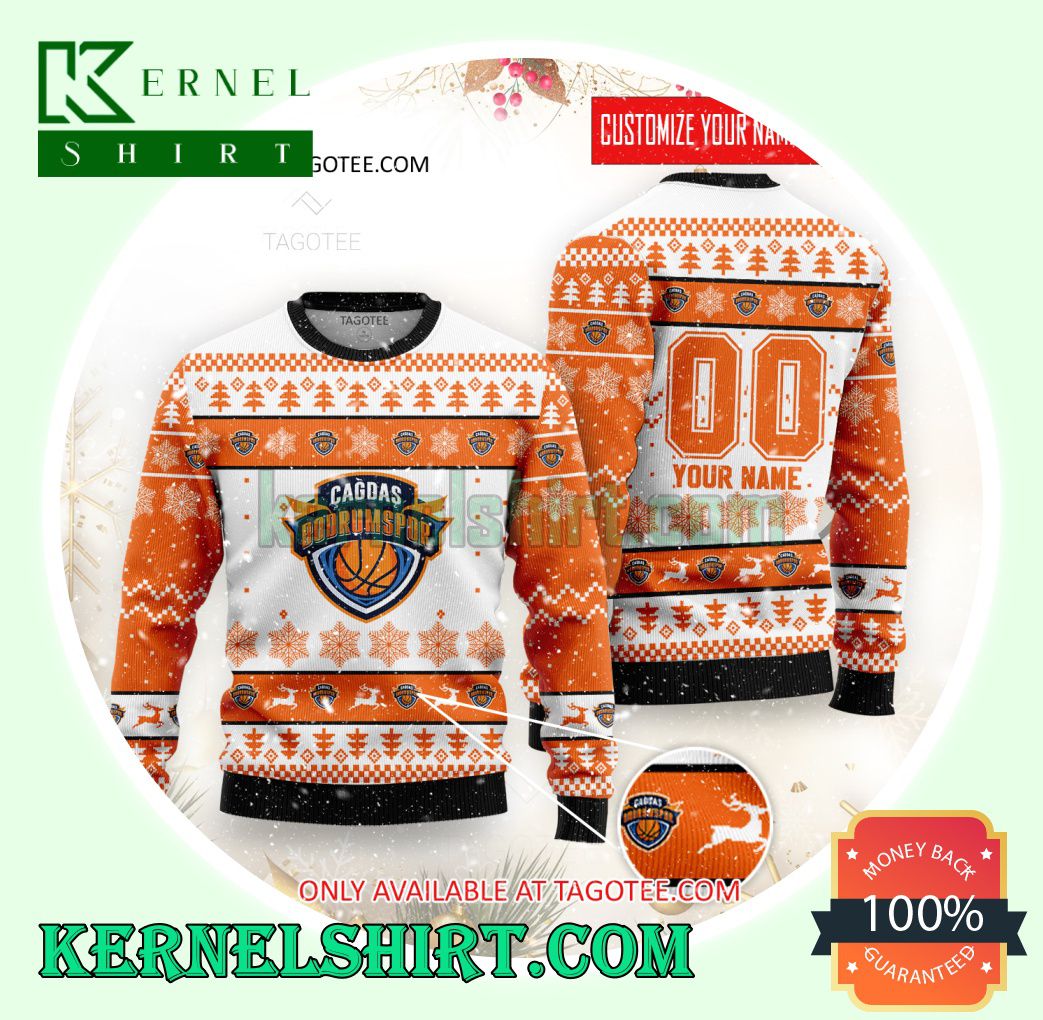 Cagdas Bodrum Spor Logo Xmas Knit Sweaters