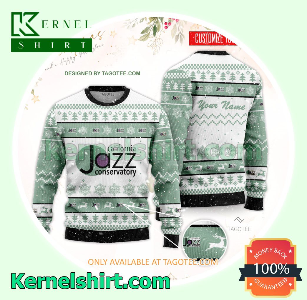 California Jazz Conservatory Logo Xmas Knit Jumper Sweaters