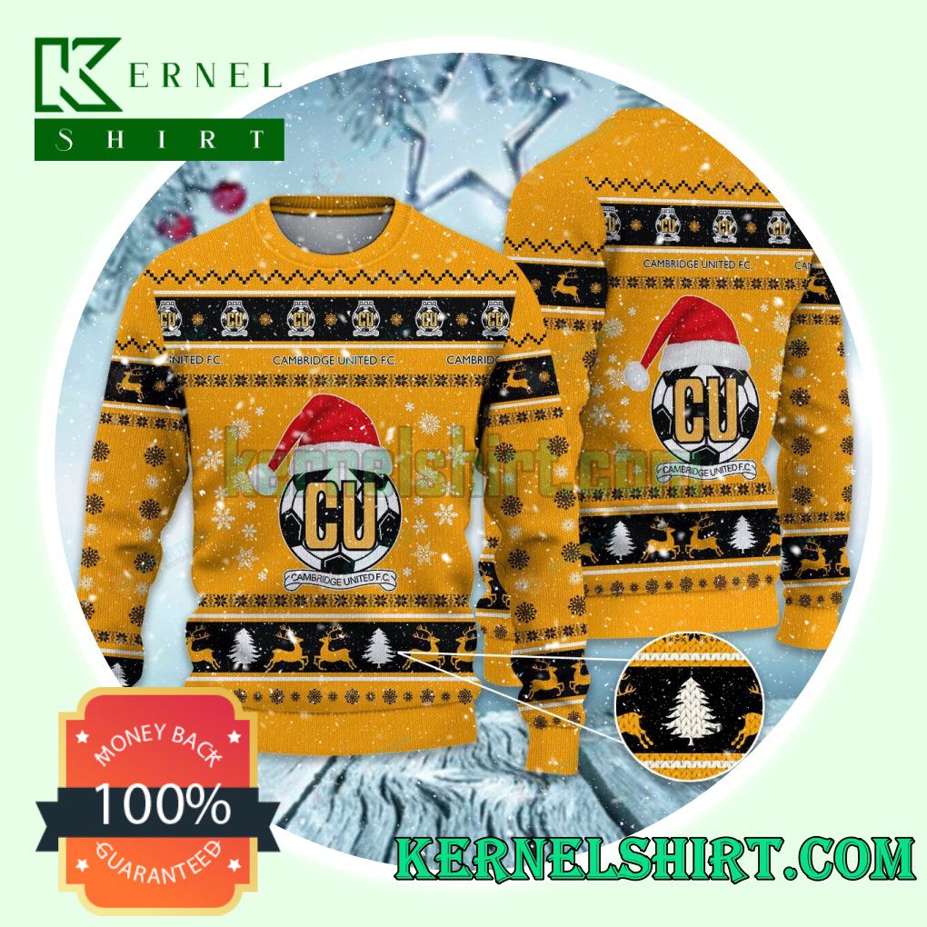 Cambridge United F.C Club Snowflake Xmas Knit Sweaters