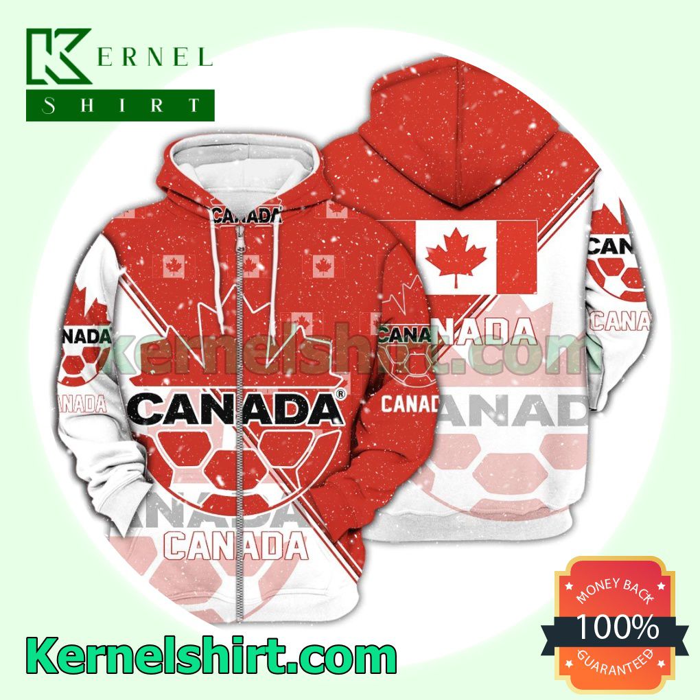 Canada National Logo Soccer Fan Hawaiian Shirt Sweatshirt a