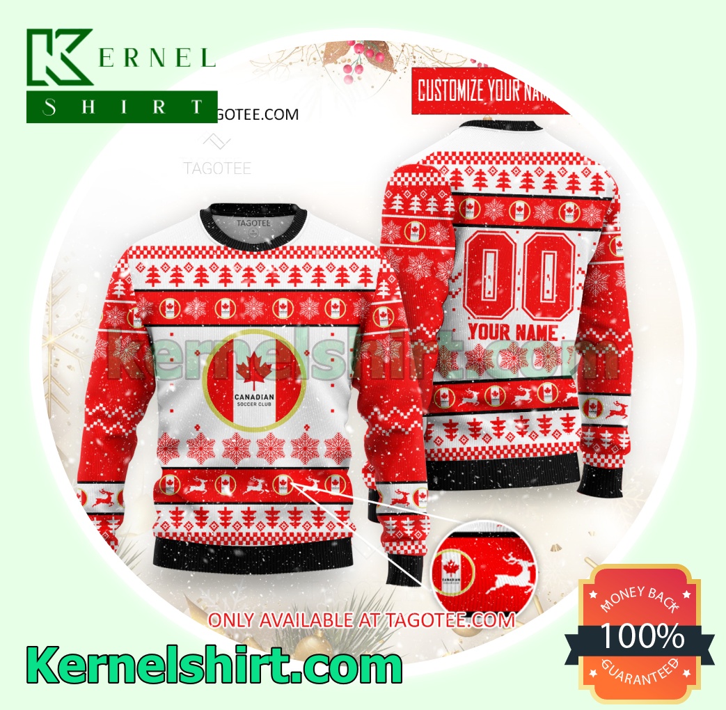 Canadian SC Logo Xmas Knit Sweaters